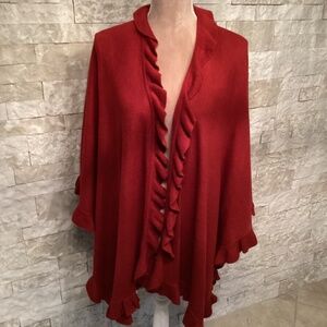 April Marin Ruffle Poncho/Shawl
